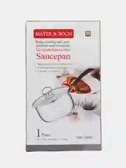 Серебряный кастрюля - ковш нержавейка с крышкой, 1.6 литра, MB