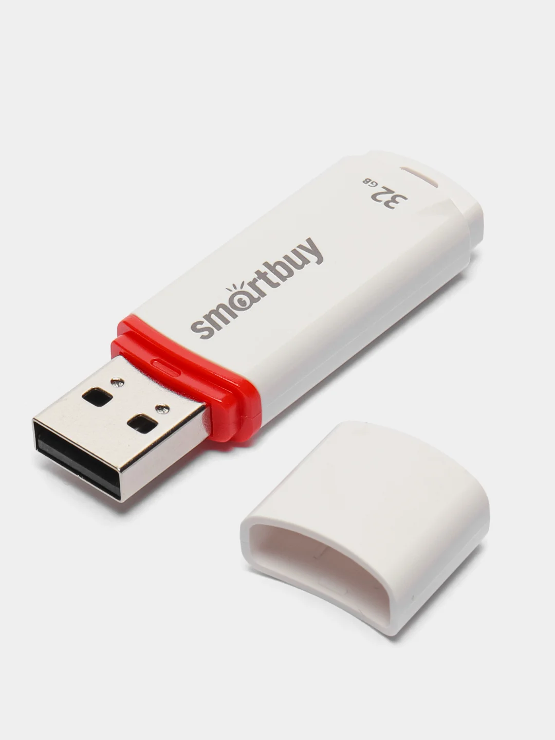 Белый флеш-накопитель USB SmartBuy память 4, 8, 16, 32, 64 Гб