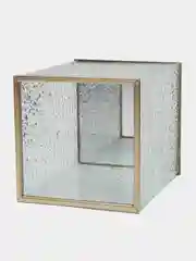 Органайзер для хранения, 1 секция, 10 х 10 х 13 см, цвет прозрачный/медный