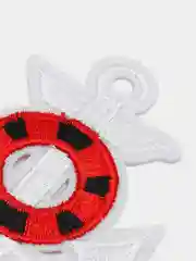 Белый термонаклейка "Якорь"