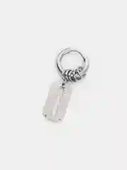 Серый металлик серьга из нержавеющей стали, 1 штука
