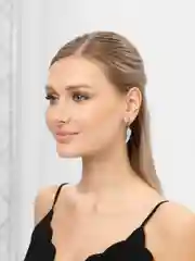 Серебряный серьга из нержавеющей стали, 1 штука
