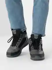 Серый ботинки мужские зимние утепленные