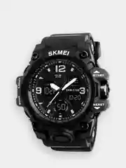 Черный спортивные, армейские, электронные, мужские часы SKMEI 1155