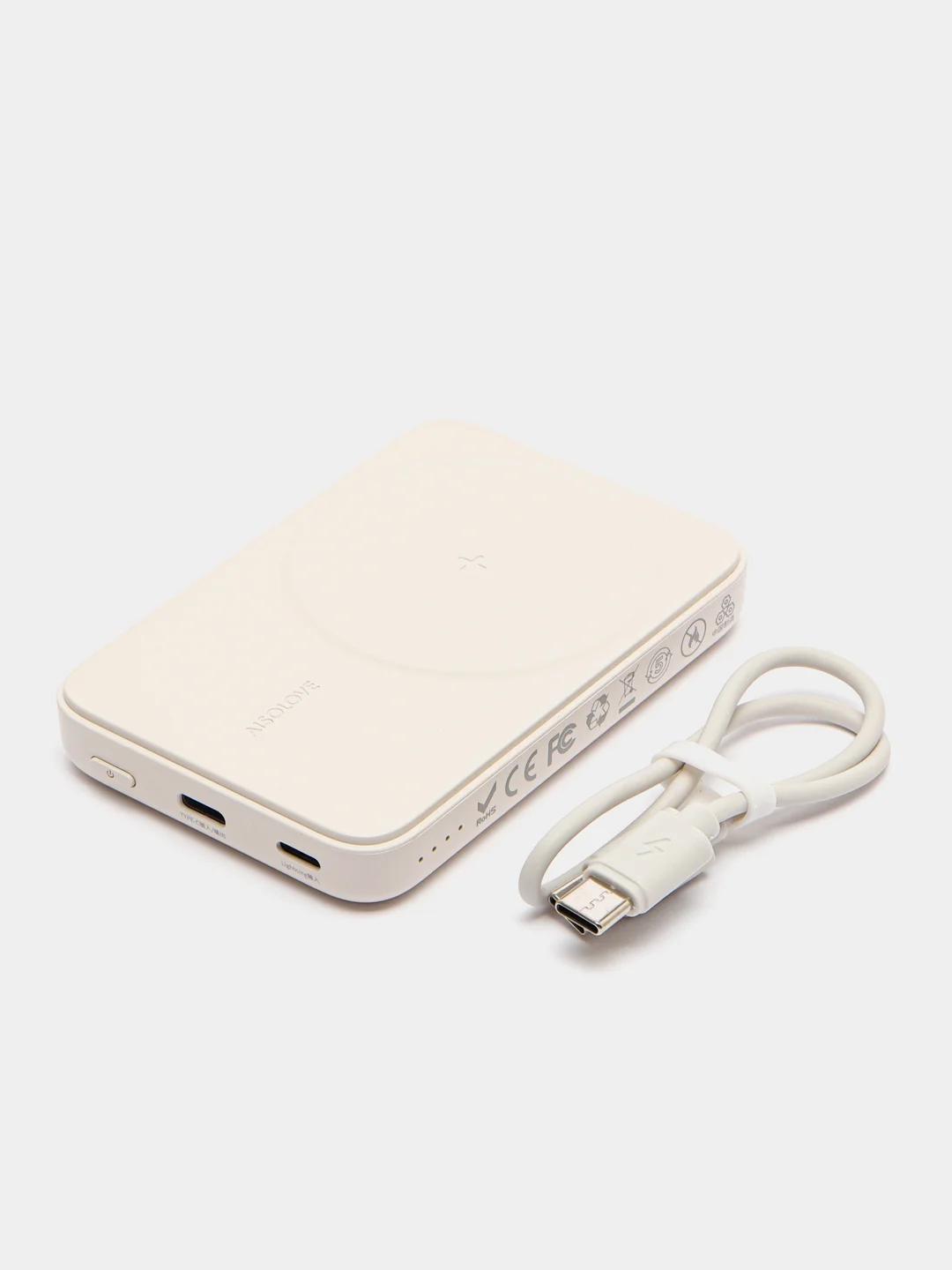 Внешний аккумулятор Power Bank SOLOVE "Рождественское дерево", бежевый, 5000mAh, W12