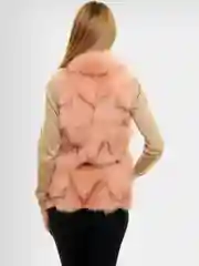 Розовый жилет женский, меховой