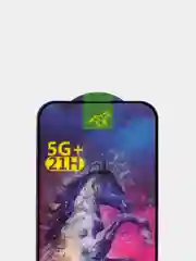 Защитное стекло для iPhone 14 Pro (Айфон 14 Про), с черной рамкой