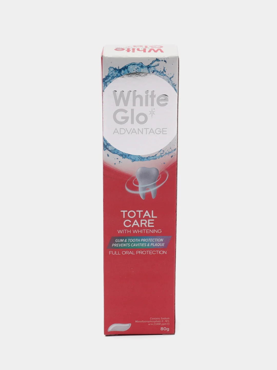 Зубная паста антибактериальная White Glo Advantage Total Care, Тотальная защита, отбеливающая, 80 г