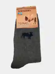 Тёмно-серый носки мужские "Термо", бесшовные/Мужские носки тёплые/ Термоноски, верблюжья шерсть
