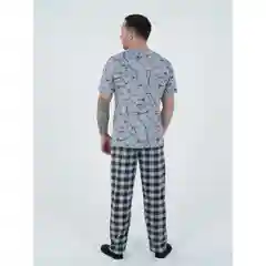 Серый меланж пижама мужская с брюками