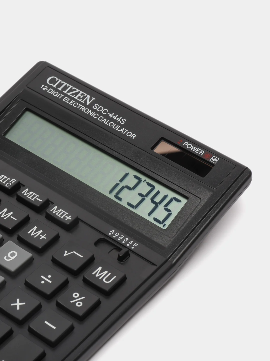 Калькулятор настольный CITIZEN SDC-444S (199x153 мм) 12 разрядов, двойное питание, черный