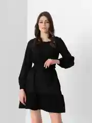 Черный платье женское, вечернее, с поясом