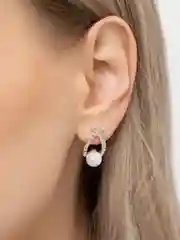 Серьги с имитацией жемчуга