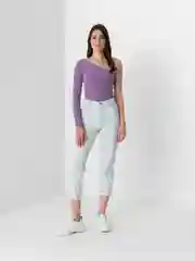 Лавандовый топ с длинным рукавом