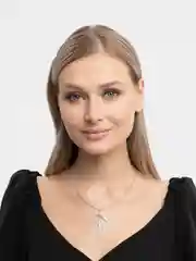 Серебряный цепочка женская тонкая лист
