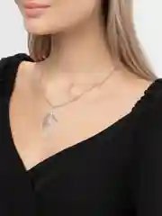 Серебряный цепочка женская тонкая лист