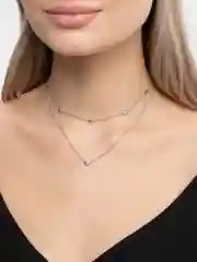 Серебряный цепочка женская на шею