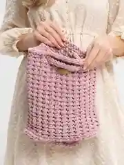 Конфетный рюкзак женский вязаный