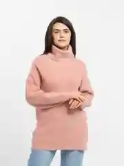 Пастельно-коралловый худи-свитер женский, оверсайз