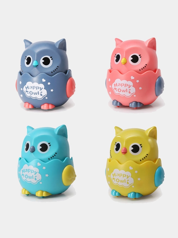 Развивающая игрушка заводная Сова, игрушка каталка детская, инерционная