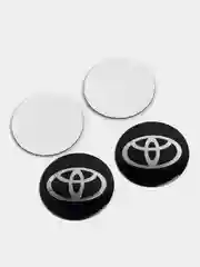 Угольный наклейки на диски, колпаки Toyota Тойота сферическая, изогнутая, 56 мм, 4 штуки