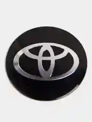 Угольный наклейки на диски, колпаки Toyota Тойота сферическая, изогнутая, 56 мм, 4 штуки