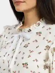 Белый блузка женская, с принтом