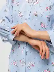 Голубой блузка женская, с принтом