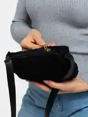 Хаки сумка меховая женская