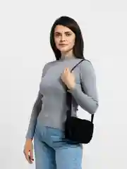 Черный сумка меховая женская