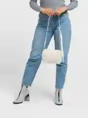 Белый сумка меховая женская