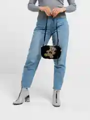 Хаки сумка меховая женская