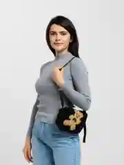 Хаки сумка меховая женская