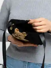 Хаки сумка меховая женская