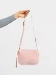 Розовый сумка меховая женская