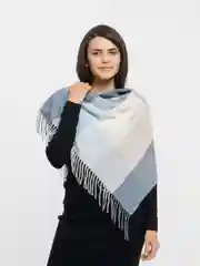 Голубой платок женский, 110 х 110 см