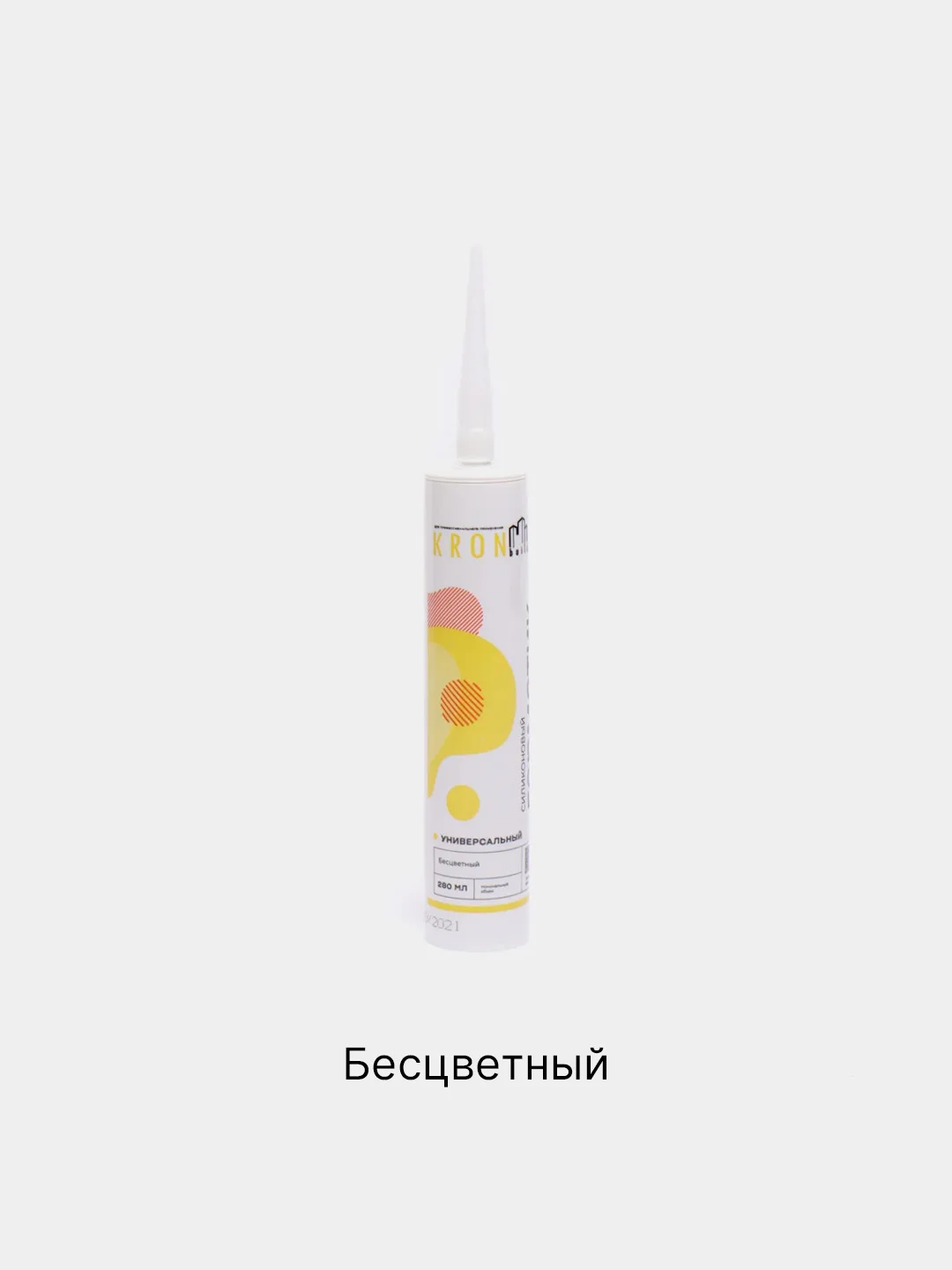 Прозрачный герметик универсальный 280 мл силиконовый KRONbuild под пистолет