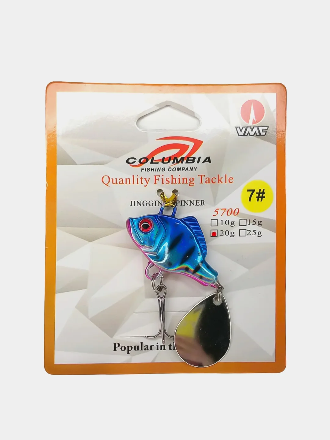 Голубой воблер Columbia Jiggin Spinner