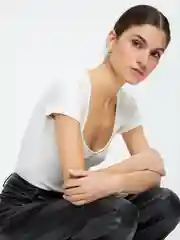Бежевый блузка женская Zarina фактурной вязки, облегающая