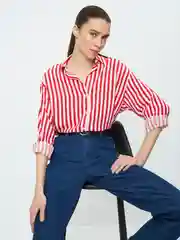 Темно-синий джинсы straight женские Zarina с высокой посадкой и длинными штанинами с подворотами