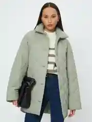 Молочный куртка демисезонная, женская Zarina, удлиненная, стеганая