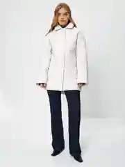Молочный куртка демисезонная, женская Zarina, удлиненная, стеганая