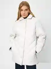 Молочный куртка демисезонная, женская Zarina, удлиненная, стеганая