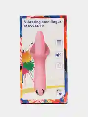 Розовый клиторальный вибратор, с языком, 18+, женский вибратор, 10 режимов