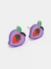 Лавандовый серьги форме сердечек, разных фруктов и животных