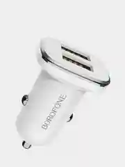 Автомобильное зарядное устройство Borofone BZ12 iPhone/android 2хUSB до 2.4А