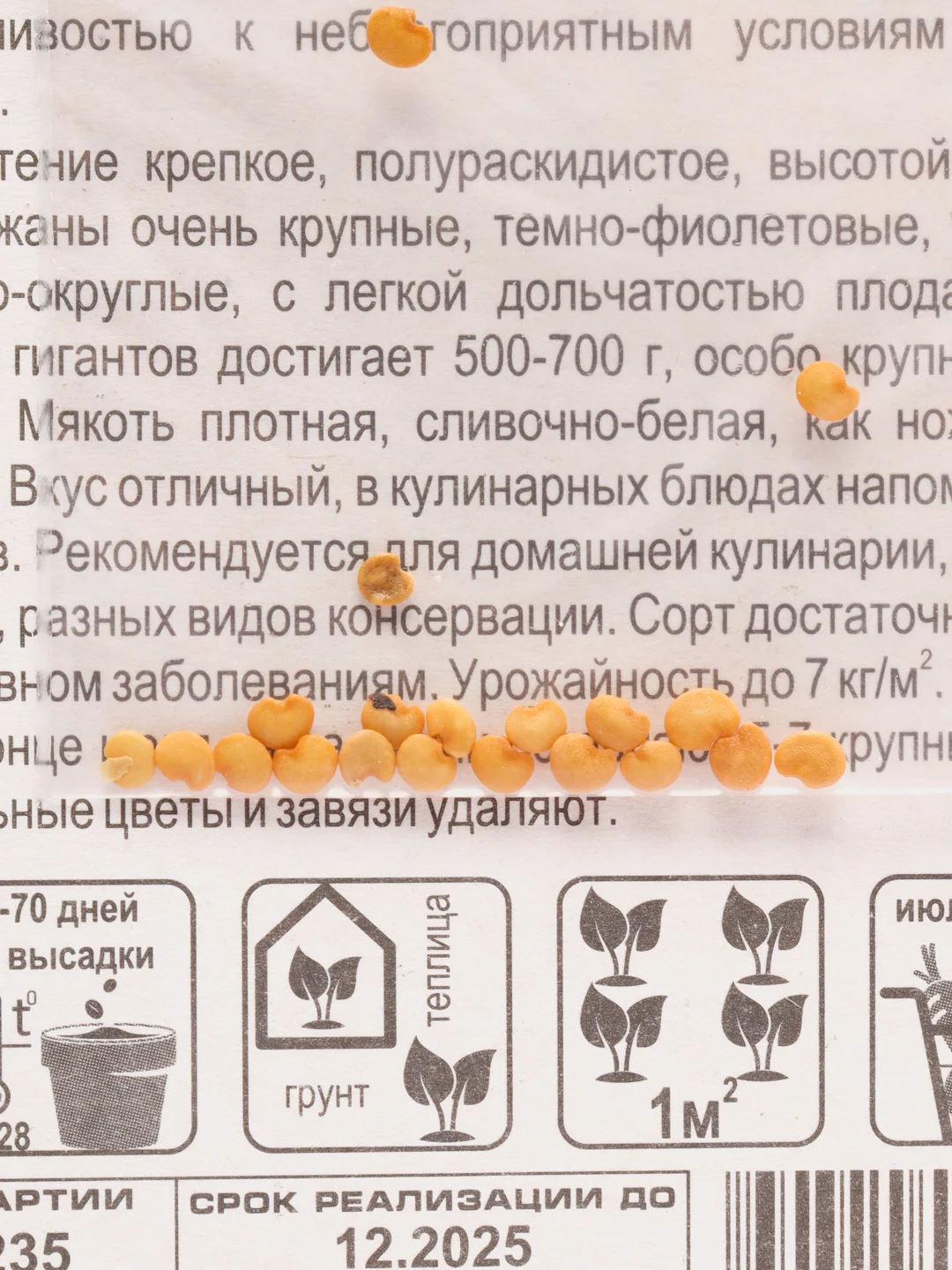 Семена Баклажан "Грибное чудо", для теплицы и открытого грунта, 2 пачки