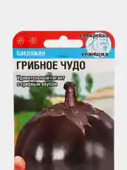 Семена Баклажан "Грибное чудо", для теплицы и открытого грунта, 2 пачки