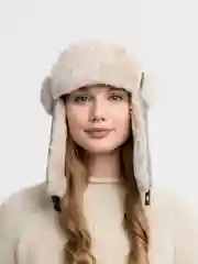 Серый шапка-ушанка