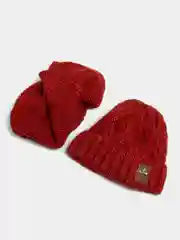 Багровый комплект шапка+ снуд на флисе Эмилия